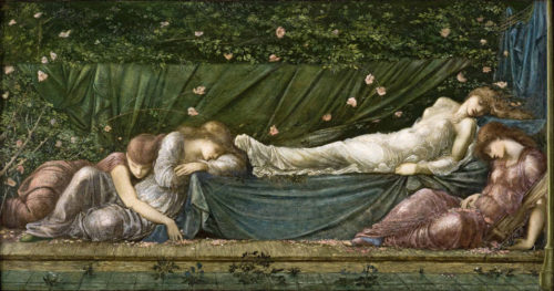 La Bella Durmiente, pintura victoriana de Edward Coley Burne Jones